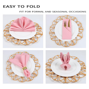 Various <b>Cloth</b> Dinner <b>Table</b> Napkins Polyester Fabric Napkins for Wedding Party Banquet Events - Product Image 3
