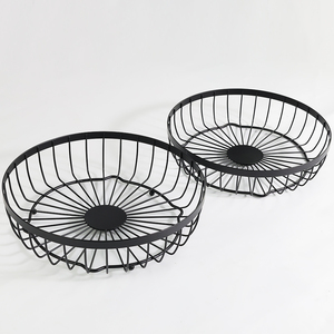 Support de <span class=keywords><strong>cuisine</strong></span> à assemblage sans outil en acier, organisateur de corbeille à fruits à 2 niveaux avec revêtement antirouille - Product Image 3