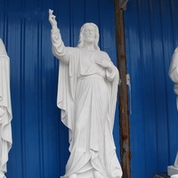 Statue en marbre bénédiction de Jésus à vendre Statue de Jésus en marbre avec sculpture à la main Sculpture en fibre de verre