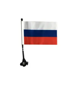 Russian Flag Pattern Riding Mountain Bike Handle Small Flag Pull Wind Advertising Flag