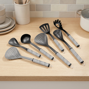 Accesorios de cocina de acero inoxidable Utensilios Herramienta de cocina Espátula Skimmer Gadgets Herramienta de cocina Juego único Nylon - Product Image 4