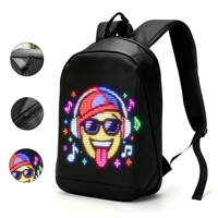 Mochila LED Programable con Pantalla para Mujeres y Hombres, Bolso Digital para Portátil, Equipo Publicitario para Motocicleta