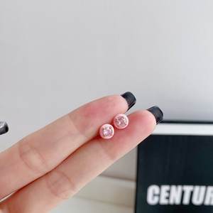 <span class=keywords><strong>Orecchini</strong></span> in argento Sterling 925 placcato rodio smalto arcobaleno colorato cuore carino pera rettangolare 5a orecchino a bottone con zirconi cubici - Product Image 5