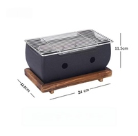 Barbecue portable de style japonais avec logo personnalisable, réchaud à charbon en alliage d'aluminium, outils de barbecue de table japonais