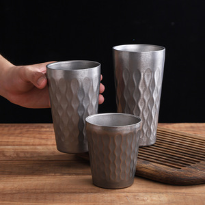 DF Wholesale - Taza de Café Moderna de Doble Pared de Acero Inoxidable 304 de 550 ml, Acabado Plateado y Dorado, para Regalos Empresariales - Product Image 3