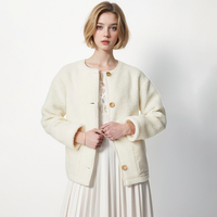 Laine mélangée Baseball femme chemise blanche veste pull tissu KINGSRICH veste en cuir avec Bomber face femmes cachemire laine Coa