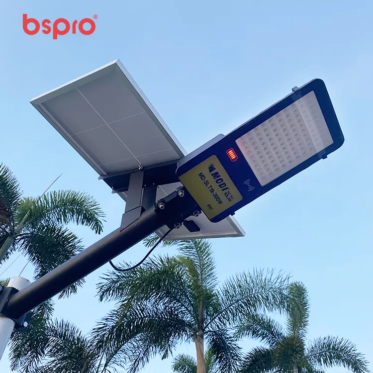 Bspro Competitive Price Aluminum Solar Power Outdoor split outdoor solar street lights 150w 300w LED Solar Street Light