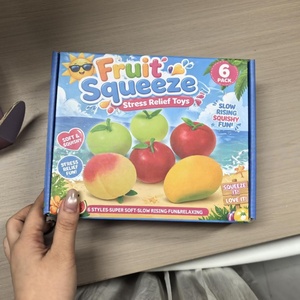 Fruit Squeeze Toys Slow Rising Stress Relief 6 <b>Pack</b> Soft Squishy Fruit Shape <b>Fidget</b> Set for Kids Adults Office Gifts - Product Image 2