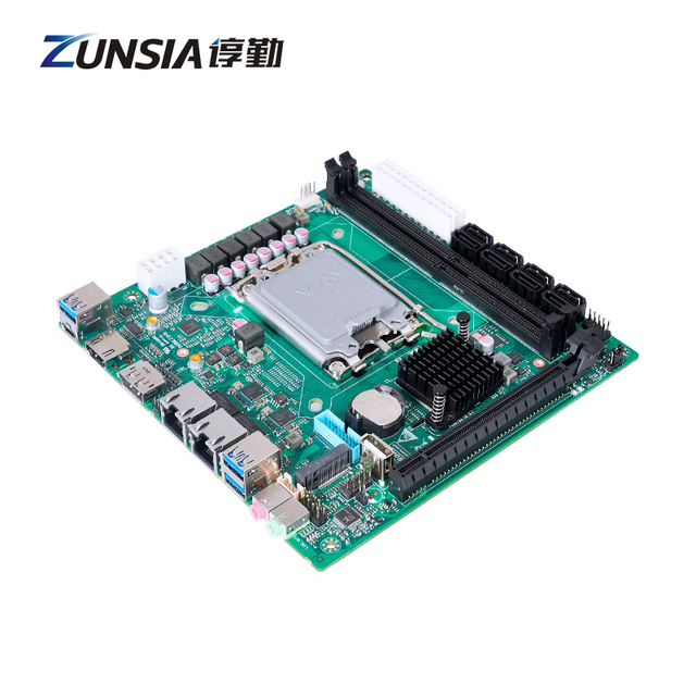 Zunsia NAS Mini ITX Industrial Motherboard 17x17CM Soft Routing 2*LAN  2*M-Key 6*SATA3.0 PCIe_X4 Mainboard for NAS Sever