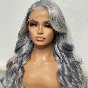 Perruque grise sans colle <span class=keywords><strong>cheveux</strong></span> humains dentelle frontale <span class=keywords><strong>cheveux</strong></span> vierges brésiliens 360 perruque <span class=keywords><strong>cheveux</strong></span> humains dentelle complète femmes noires perruque dentelle frontale HD - Product Image 3