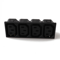 LZ-14-4L IEC C13 12-polige Kupfer buchse Mehrere C13-Steckdose & C14-Einlassmodul Wechselstrom-Verlängerung buchse mit AU UK-Stecker-Standards