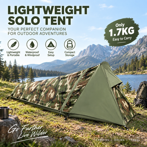 <b>Lightweight</b> Single Person Camping Tent Portable <b>Sleeping</b> <b>Bag</b> Shelter Aluminum Pole Outdoor Travel Tent - Product Image 5