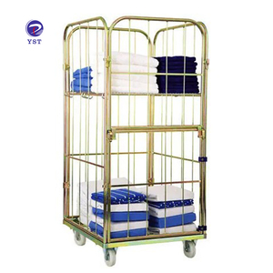 Carrello a gabbia placcata in zinco resistente alla ruggine per trasportare i vestiti - Product Image 3
