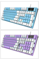 Claviers mécaniques personnalisés 104 touches clavier mécanique filaire lumière LED pour clavier d'ordinateur pc