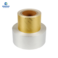 Imprimé glaçage brillant aluminium laminé papier doré argent rouleau pour emballage de cigarettes feuille souple