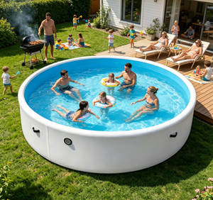 Best Seller Factory Direct Customized Eco-Friendly PVC <b>Inflatable</b> Portable Swimming <b>Pools</b> <b>for</b> Children & Family Outdoor Leisure - Product Image 1