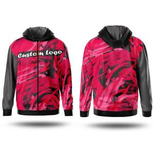 Sudadera con Capucha y Cremallera Completa con Logotipo Personalizado para Hombre, Chaqueta con Capucha de Forro Polar Cálido para Invierno, Ropa Urbana Unisex, Venta al por Mayor, OEM, ODM - Product Image 2