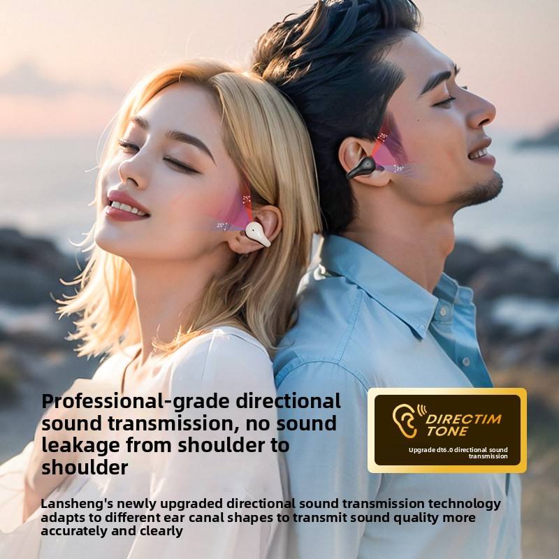 ORANGLES Langsdom TS03 Pro Max Open-Ear Wireless Earbuds | Bluetooth 5.4, ENC Noise Reduction, 60H Playtime, IPX5 Sports - angled perspective - presenting advantages - Image 4 of 6 | fits any environment | Purchase Langsdom TS03 Pro Max Open-Ear Wireless Earbuds | Bluetooth 5.4, ENC Noise Reduction, 60H Playtime, IPX5 Sports Michigan | Free Shipping ORANGLES