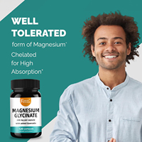 Suplemento de Glicinato de Magnesio de Alta Calidad, Apoyo para la Salud Muscular y Nerviosa, Suplemento para Adultos, Cápsulas de Glicinato de Magnesio