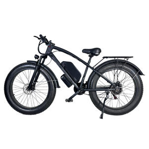 Vélo de montagne électrique 26 pouces, moteur arrière 48V, freins à disque avant/arrière, logo personnalisé, autonomie <span class=keywords><strong>45</strong></span>-55 <span class=keywords><strong>km</strong></span>, pneus tout-terrain 4.0 pouces - Product Image 2