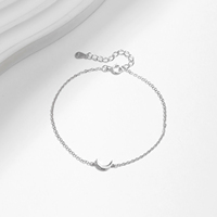 925 argent Sterling mode exquis polissage lune lien chaîne Bracelet pour les femmes quotidien OL bijoux fins accessoires