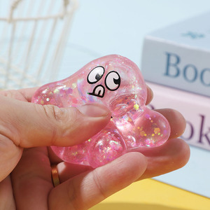 Nouveauté 2026 Jouet à presser en maltose à paillettes, motif animal marin, avec visage mignon, jouet anti-stress amusant, fournitures de fête, cadeaux - Product Image 1