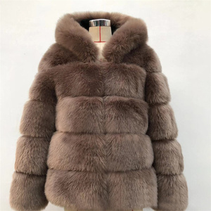 <span class=keywords><strong>Manteau</strong></span> en fausse fourrure élégant et chaud pour l'hiver, à capuche, couleur unie, décontracté, personnalisé - Product Image 3