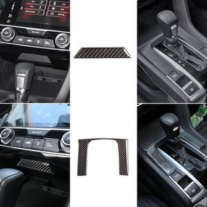 Accessori <span class=keywords><strong>interni</strong></span> per auto in fibra di carbonio morbido kit adesivi decorativi per 2016 - 2019 <span class=keywords><strong>Honda</strong></span> Civic - Product Image 6