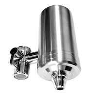Filtre à eau domestique de cuisine écologique en acier inoxydable 304 de haute qualité avec charbon actif, à monter sur robinet, débit de 100 GPD