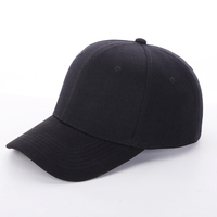 Gorra de Béisbol Negra de 6 Paneles con Logotipo Personalizado al por Mayor, Gorra de Béisbol Bordada de Alta Calidad