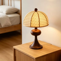Lampe de table LED sur base en bois, abat-jour en tissu, prise EU AU US, ampoule E27, pour chambre, hôtel, hall, bureau, décoration intérieure, nouveau style