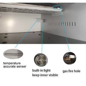 Four à gaz de cuisson à <span class=keywords><strong>pizza</strong></span>, prix usine professionnel 1 pont 2 plateaux pour la maison - Product Image 5