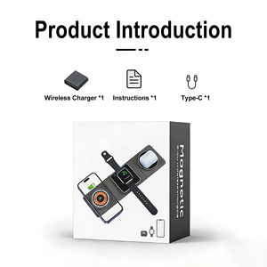 IDEA GIFT Station de recharge sans fil personnalisée pliable 3-en-1 Chargeur sans fil magnétique rapide pour téléphone, montre et écouteurs - Product Image 6