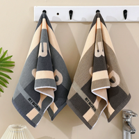 Serviette de bain pour le visage en coton pur Longren, douce, épaisse, absorbante, tissée, couleur unie, pour la maison, cadeau