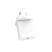 Adaptateur d'alimentation PD25W PD 3.0 à charge rapide Type-C GaN avec prise UK, OTP, respectueux de l'environnement, pour ordinateur portable, téléphone portable, montre connectée