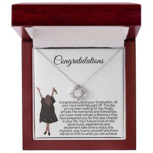 สร้อยคอทองแดงลายปมแห่งความรัก พร้อมการ์ดข้อความส่วนตัว ของขวัญสำหรับลูกสาว/พี่สาว สไตล์คลาสสิก - Product Image 5