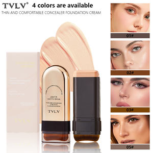 Base de Maquillaje Vegana TVLV OEM en 5 Colores, <span class=keywords><strong>Tinte</strong></span> de Piel de Larga Duración, Cobertura Total, Corrector Impermeable en Barra con Brocha - Product Image 2