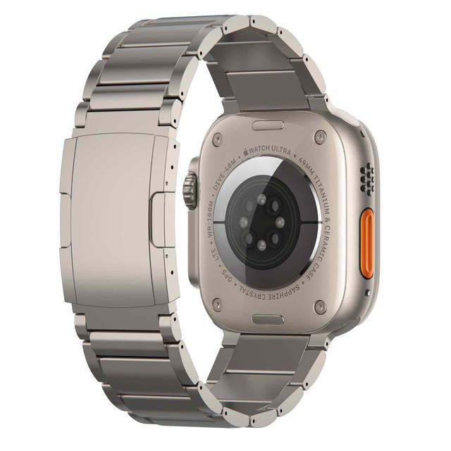 Scratch -resistant Titanium Band for Apple Watch Ultra 2 49mm, Titanium Strap for IWatch 49 45 44 42 40 38mm, Free Tools