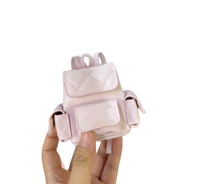 Nouveau Porte-monnaie carré en cuir de créateur avec fermeture éclair, porte-clés, broderie, couleurs mélangées, style décontracté, mini sac poupée, breloque porte-cartes