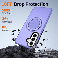 Coque de téléphone robuste avec support de voiture intégré en TPU et PC pour Samsung Galaxy A57 A15 A16 A56 A55 5G
