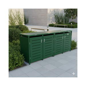 Cubierta para Contenedor de Basura Metálica Plegable, Portátil, Decorativa, para Exteriores, Resistente al Agua, para Jardín, EDPTBC000, Superventas - Product Image 1