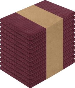 Paños de Cocina de Algodón Chino Native Fab con Asa para Colgar, 16x26 Pulgadas, Paquete de 12, Tejido Waffle, Suaves y Absorbentes para Limpieza y Secado - Product Image 1