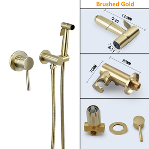 Настенный латунный хромированный набор для биде - Product Image 5