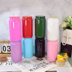 แก้วน้ำสีพื้นลายคริสต์มาสใหม่ ทนความร้อนสูง ป้องกันการรั่วซึม แก้วน้ำแบบหลอดดูด แก้วน้ำทรงเมสันแบบชั้นเดียว - Product Image 3