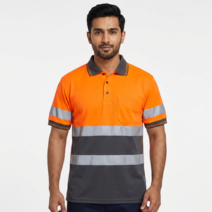 Security Hi Vis Reflective Safety Full Sleeve <b>Polo</b> Shirts Men Work wear <b>Polo</b> Long Short Sleeve Workshop <b>Polo</b> T-Shirts 2026 - Product Image 1