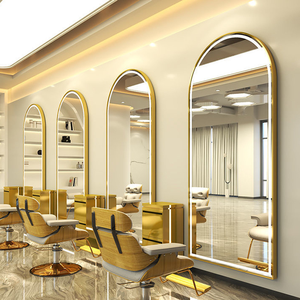 Miroir <span class=keywords><strong>de</strong></span> <span class=keywords><strong>salon</strong></span> à LED en aluminium avec logo <span class=keywords><strong>de</strong></span> taille personnalisée miroir <span class=keywords><strong>de</strong></span> bain <span class=keywords><strong>de</strong></span> beauté maquillage <span class=keywords><strong>coiffure</strong></span> art déco encadré - Product Image 6