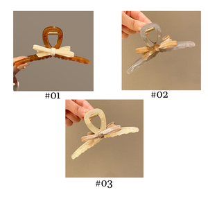 <span class=keywords><strong>Delicadeza</strong></span> Clip de garra de mariposa de doble cara Intersect dulce acrílico Haarklammer para mujeres arco Simple transparente pinzas para el cabello - Product Image 5