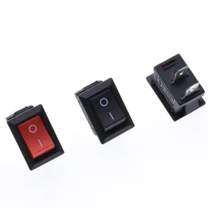 Mini Switch 2 PIN 10x15mm Black ON-OFF 3A 250V 6A 125VAC KCD1-11 Rocker Switch 10*15mm 2 Positions SPST Switch Snap