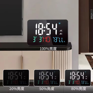 นาฬิกาปลุกตั้งโต๊ะดิจิตอล ปรับความสว่างได้ พร้อม WiFi ตั้งเวลาได้ วัดอุณหภูมิและความชื้น - Product Image 5