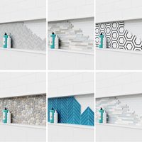 Ensemble de douche mural pour alcôve avec porte coulissante, 4 pièces, blanc, 60 pouces de largeur x 30 pouces de profondeur x 74 pouces de hauteur, fabrication directe sur mesure